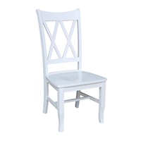 Farmhouse Dbl X Back Chair (RTA) in Pure White