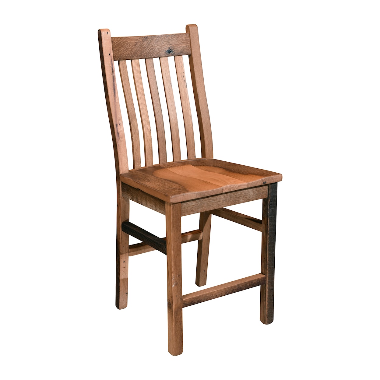 Urban Barnwood Furniture Bridgeport 24" Amish Made Mission Bar Side Chair