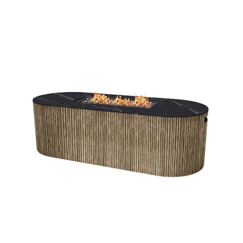 Hampton+Aspen Ovate Sintered Stone-Top Fire Pit Table