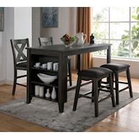Transitional 5-Piece Counter Height Dining Set 