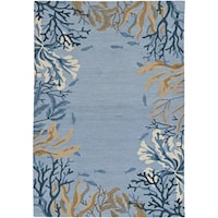 7'6" x 9'6" Blue Rectangle Rug