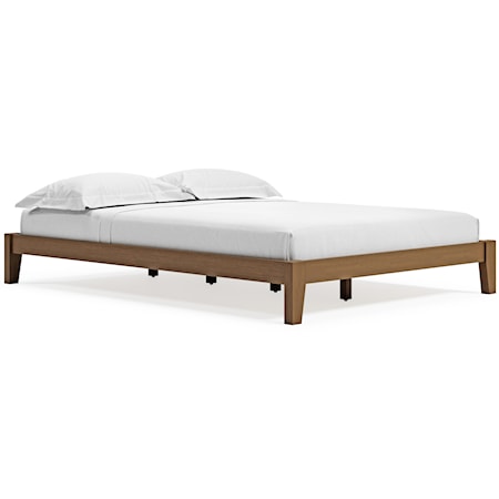 Contemporary Solid Wood Full Platform Bed