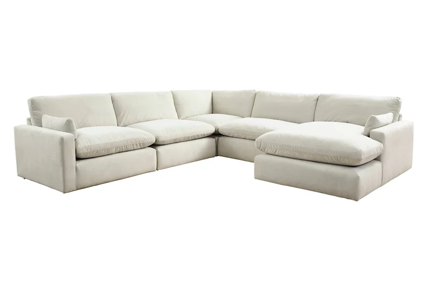 Sophie 5-Piece Sectional with Chaise by Signature Design by Ashley at Malouf Furniture Co.