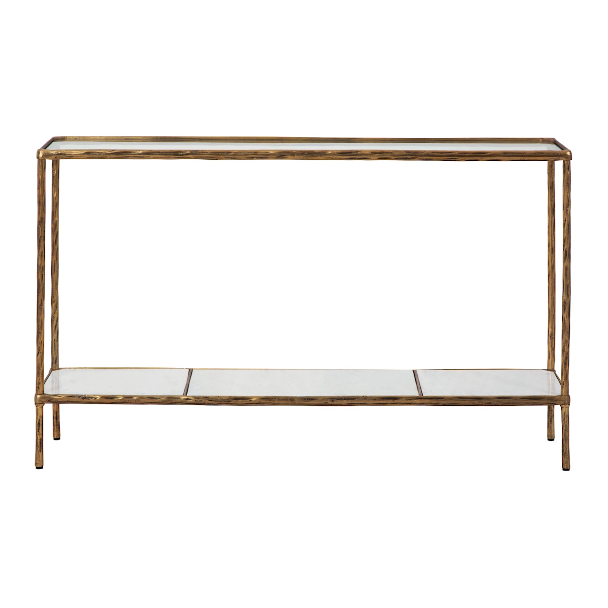 Signature Design by Ashley Antique Brass Console Table