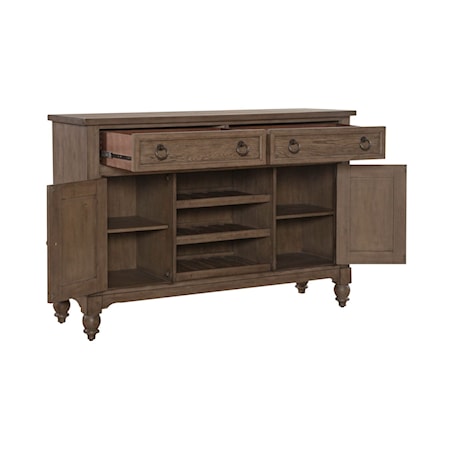 2-Drawer Buffet with Wine Storage