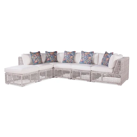 Transitional 6-Piece Outdoor Sectional Sofa