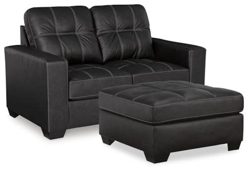 Loveseat And Oversized Ottoman