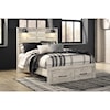 StyleLine APOLLO2 DYLAN Queen Bed w/ Lights & Footboard Drawers