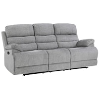 Casual Dual Reclining Sofa with Pillow Arms