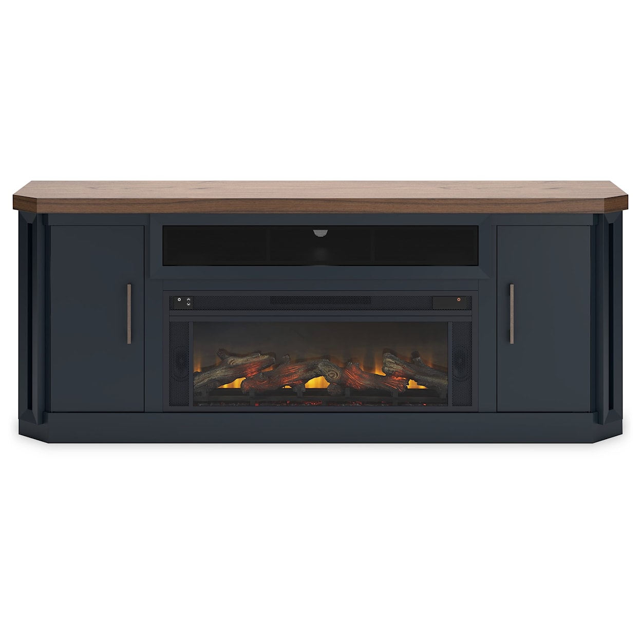 Benchcraft Landocken 83" TV Stand with Electric Fireplace