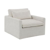 Transitional Swivel Chair with Pillow
