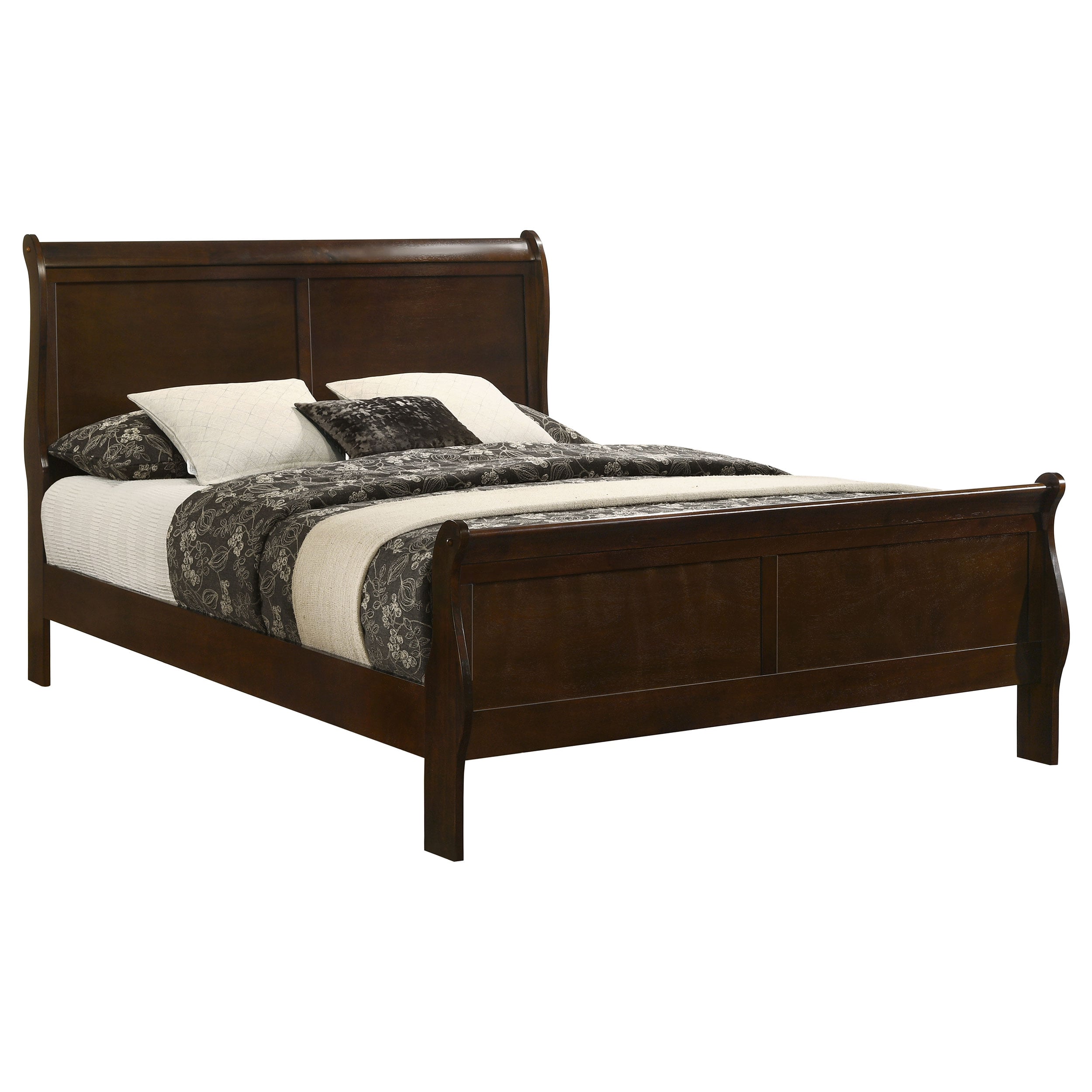 Wood Queen Sleigh Bed