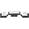 Modway Convene Outdoor 8 Piece Sectional Set