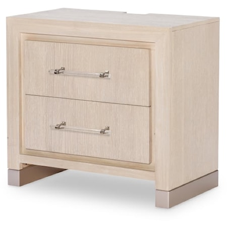 Contemporary Nightstand with USB Ports