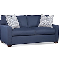Transitional Full Sleeper Sofa with Track Armrests
