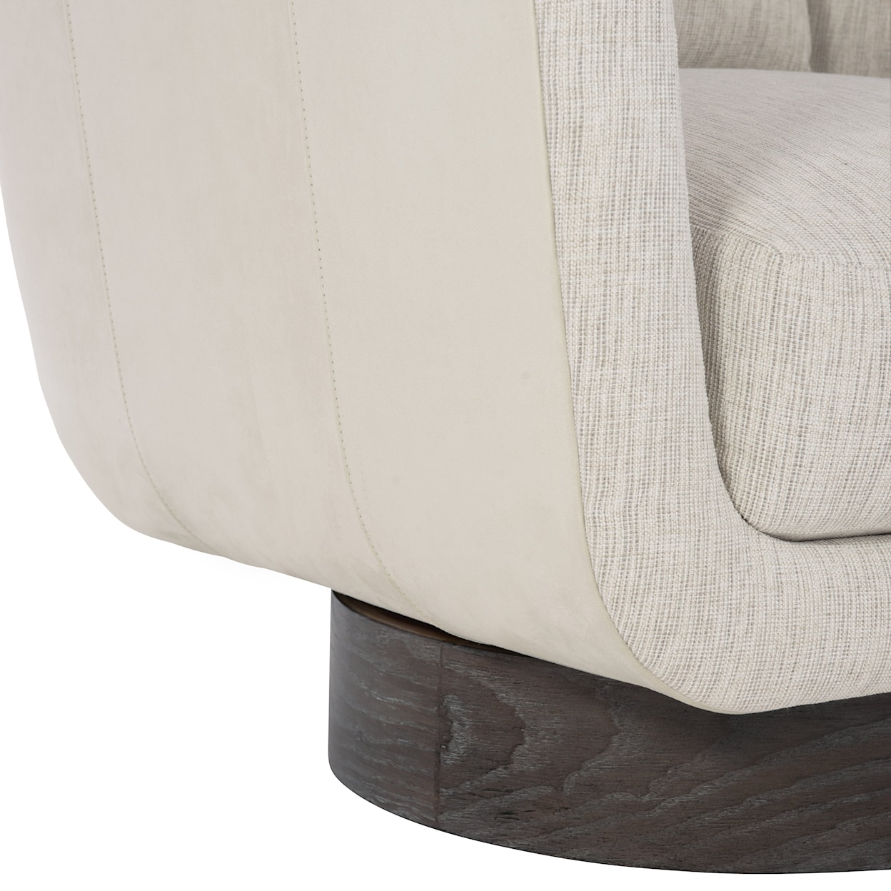 Bernhardt Bernhardt Interiors Gemma Leather-Fabric Swivel Chair