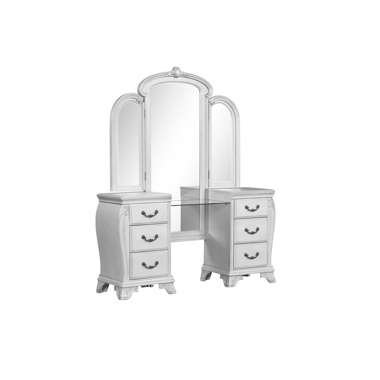 New Classic Furniture Cambria Hills 3-Piece Arched Vanity Mirror