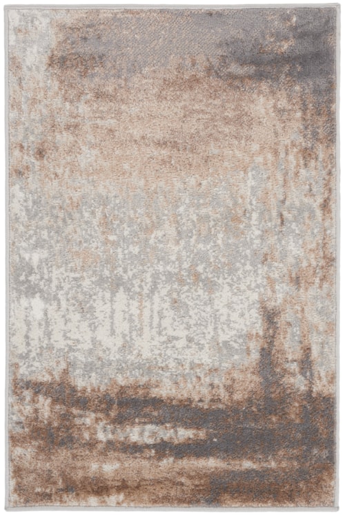2' x 3' Grey Ivory Rectangle Rug