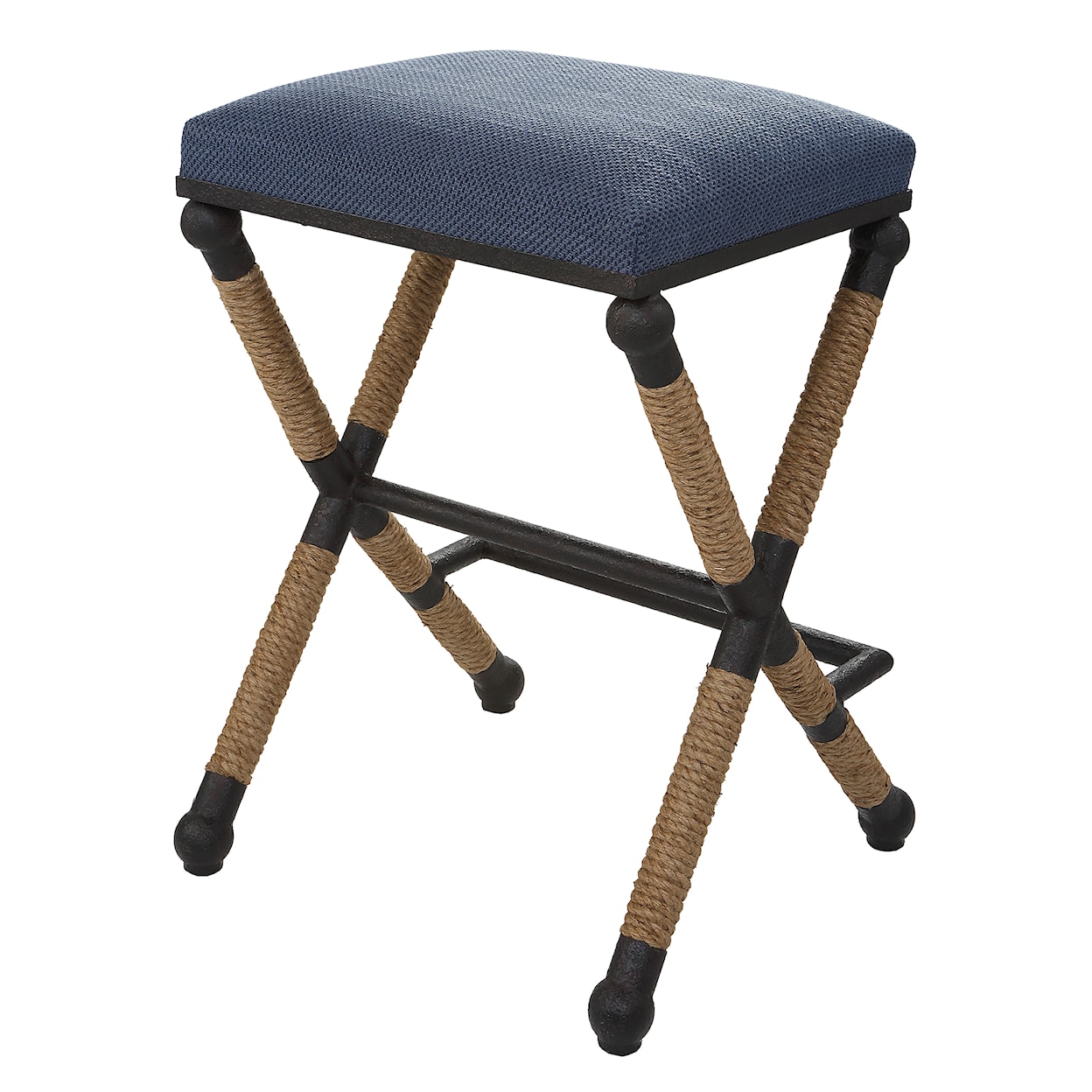 Uttermost Firth Firth Rustic Navy Counter Stool