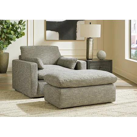 Oversized Chair and Ottoman