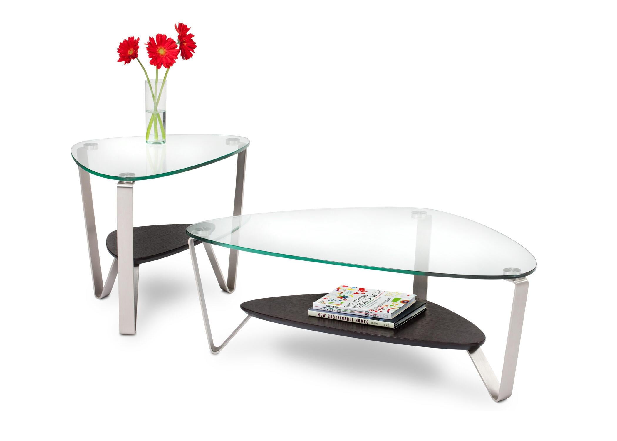 small glass cocktail table