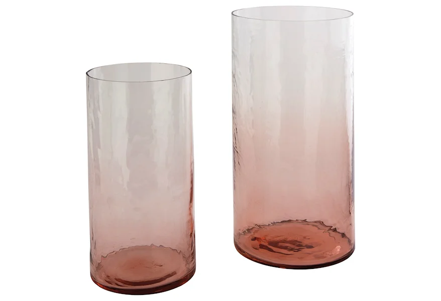 Accents Devona Pink Vase Set by Signature Design by Ashley at Simply Home by Lindy's