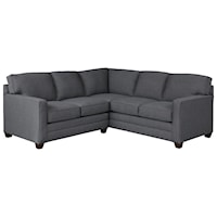Casual 2-Piece Sectional with Track Arms
