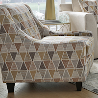 Transitional Accent Chair with Geometric Pattern