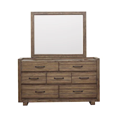 Modern Rustic 7-Drawer Dresser *mirror sold separately 