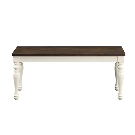 Joanna Farmhouse Two-Tone Bench