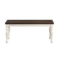 Joanna Farmhouse Two-Tone Bench