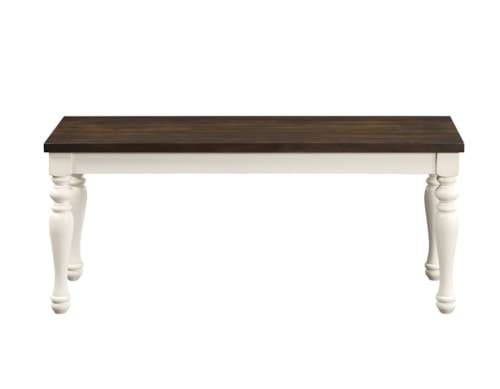 Farmhouse Two-Tone Bench