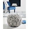 Signature Design by Ashley Poufs Latricia Black/White Pouf