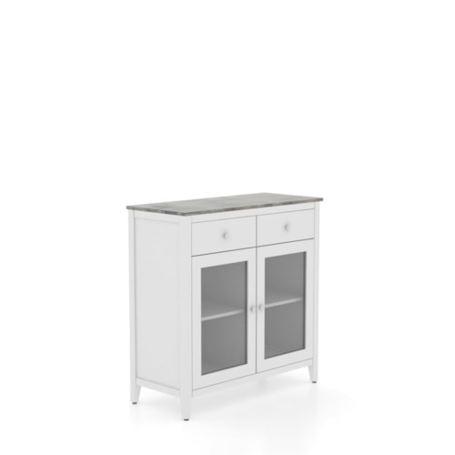 Transitional Buffet with 2-Glass Doors
