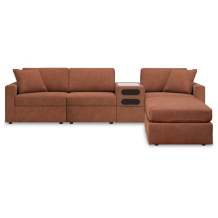 4-piece Sectional And Ottoman
