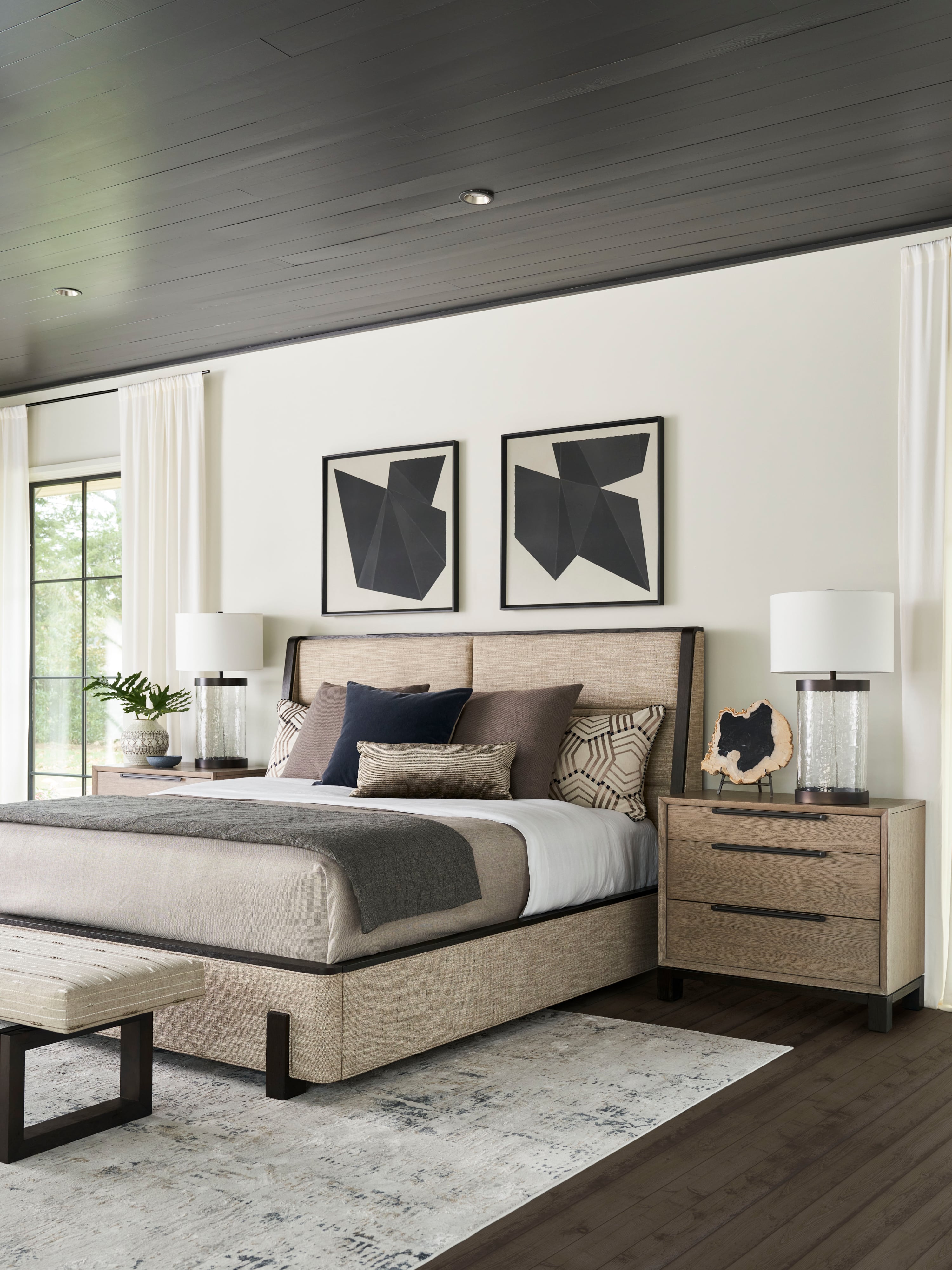 Upholstered Queen Panel Bed