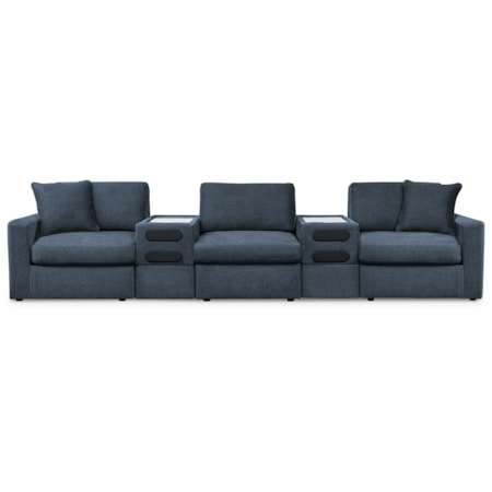 5-Piece Sectional With Audio Consoles