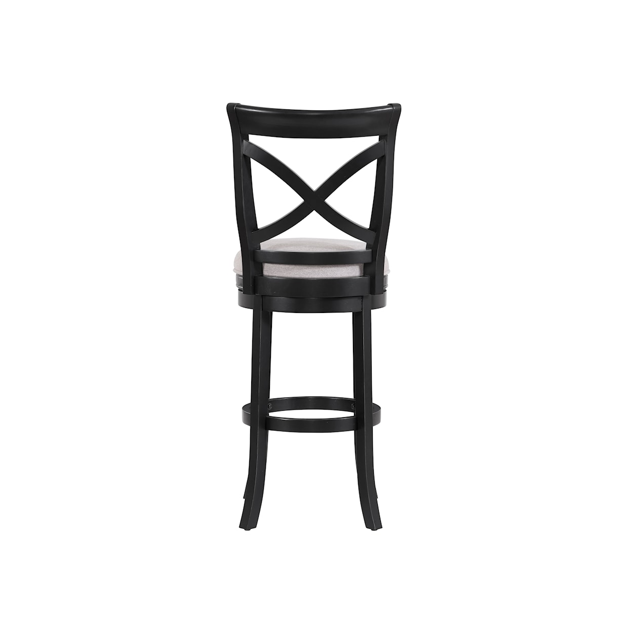 American Woodcrafters Wood Frame Barstools X-Black Bar Stool with Upholstered Seat