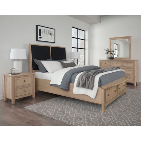 King Upholstered Storage Bed