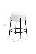 Zuo Blanche Collection Contemporary Upholstered Counter Stool