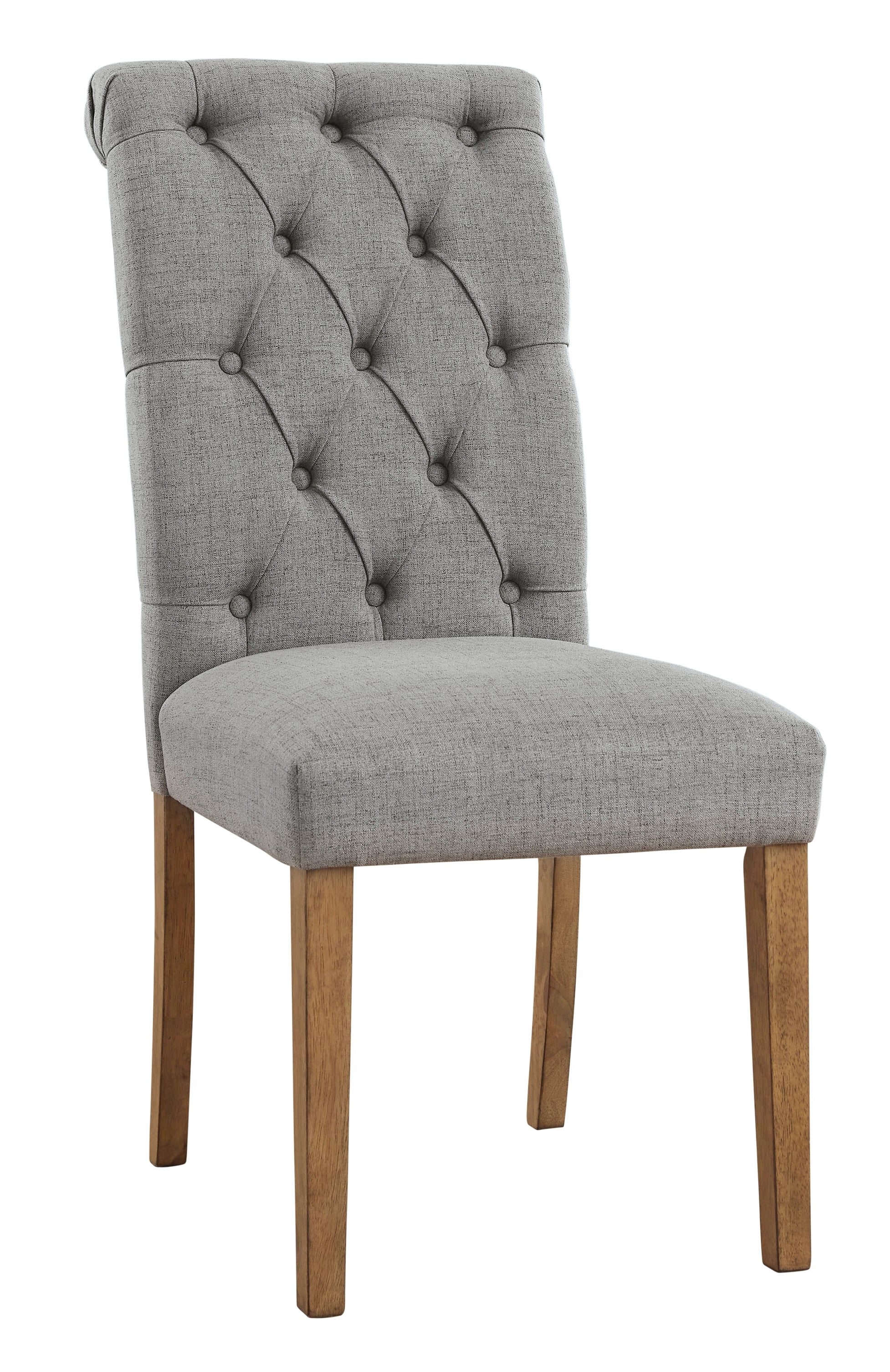 Grey dining chair discount with oak legs