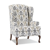 Traditional Accent Chair with Curved Legs