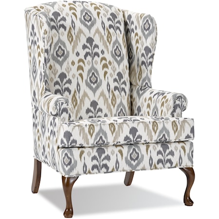 Traditional Accent Chair with Curved Legs