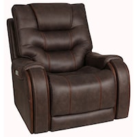 Lay Flat Power Recliner with Power Headrest and Hidden Cupholders