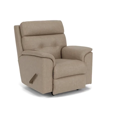 Casual Rocking Recliner with Tufted Back