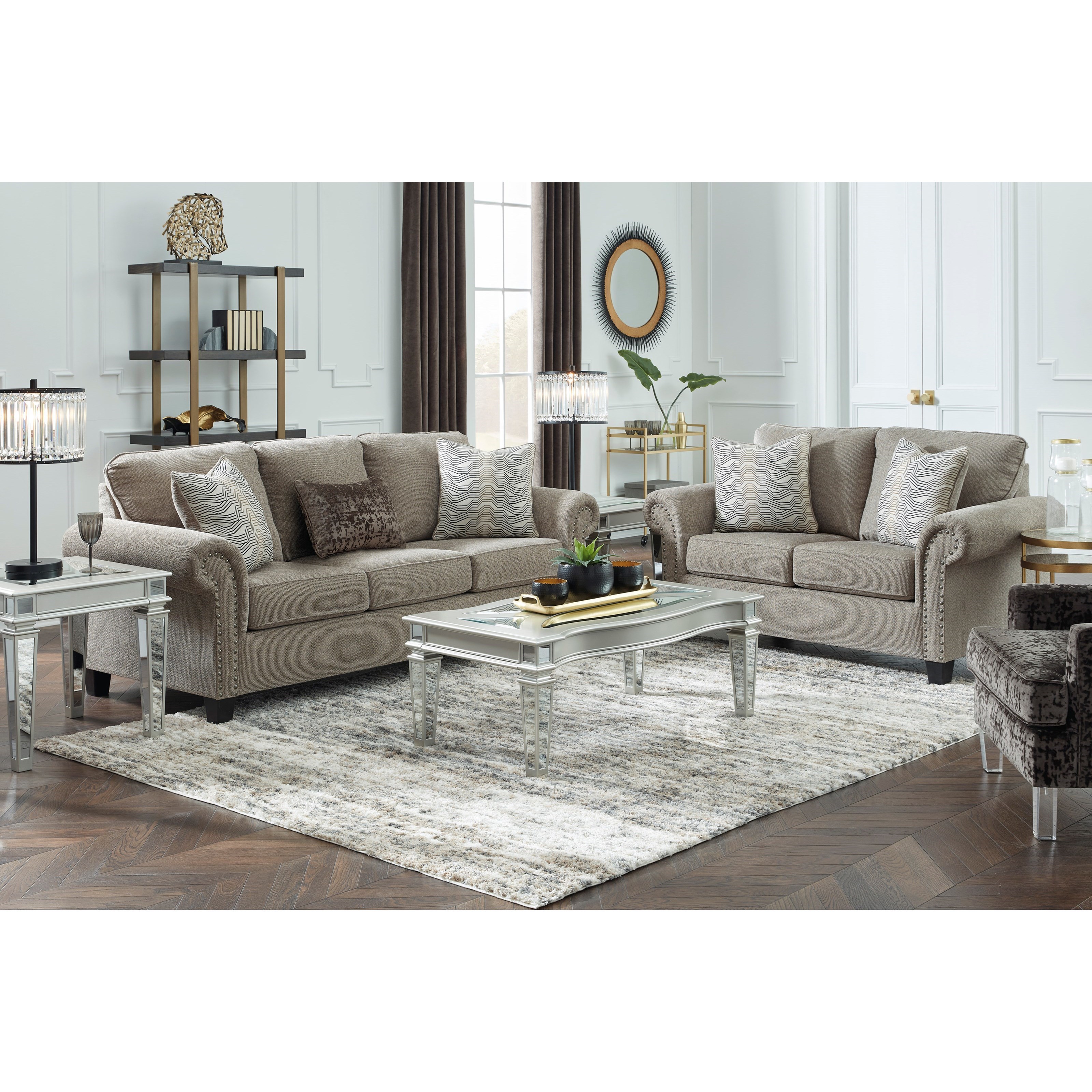 Benchcraft By Ashley Shewsbury 4720238 Transitional Sofa With Rolled ...