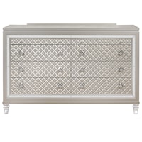 Glam 8-Drawer Dresser with Jewelry Storage and Felt-Lined Drawers