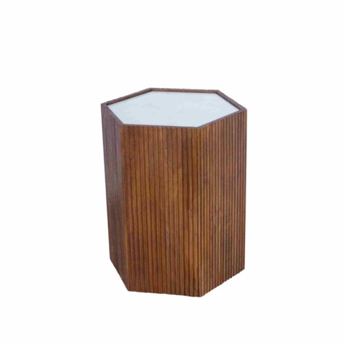 Contemporary Hexagonal End Table