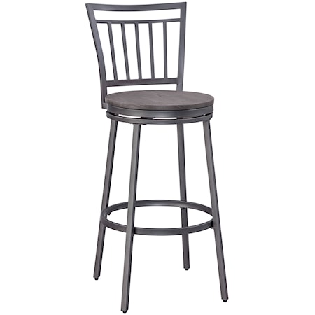 Barstool with Metal Back