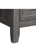 Elements Matias Transitional Farmhouse 4-Piece Queen Bedroom Set with Black Metal Hardware